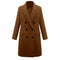 KTM-397459 Women's Winter Clothing Medium to Long Plus Size Double-Breasted Wool Coat With Cashmere Lining Shearling Leather Cotton Filling