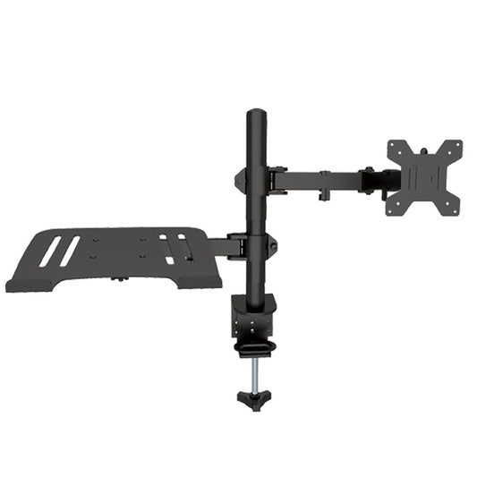 KTM-405907 Adjustable 32-Inch Monitor Mount with Laptop Stand for 13-27 Inch LCD Screens