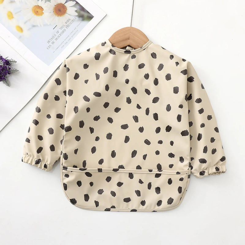KTM-428691 Long Sleeve Waterproof Baby Eating Bib OEKO Tex 100 Standard