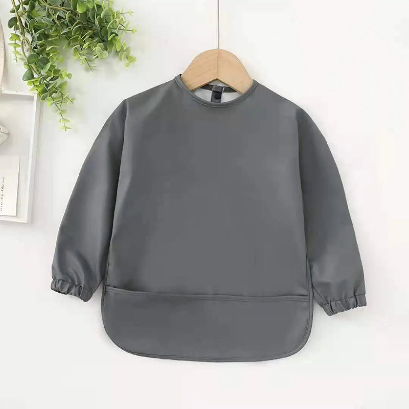 KTM-428691 Long Sleeve Waterproof Baby Eating Bib OEKO Tex 100 Standard