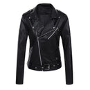 KTM-447059 Women's Short Leather Jacket New Korean Version PU Leather Motorcycle Jacket Stylish Women's Clothing Jacket Custom
