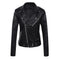 KTM-447059 Women's Short Leather Jacket New Korean Version PU Leather Motorcycle Jacket Stylish Women's Clothing Jacket Custom