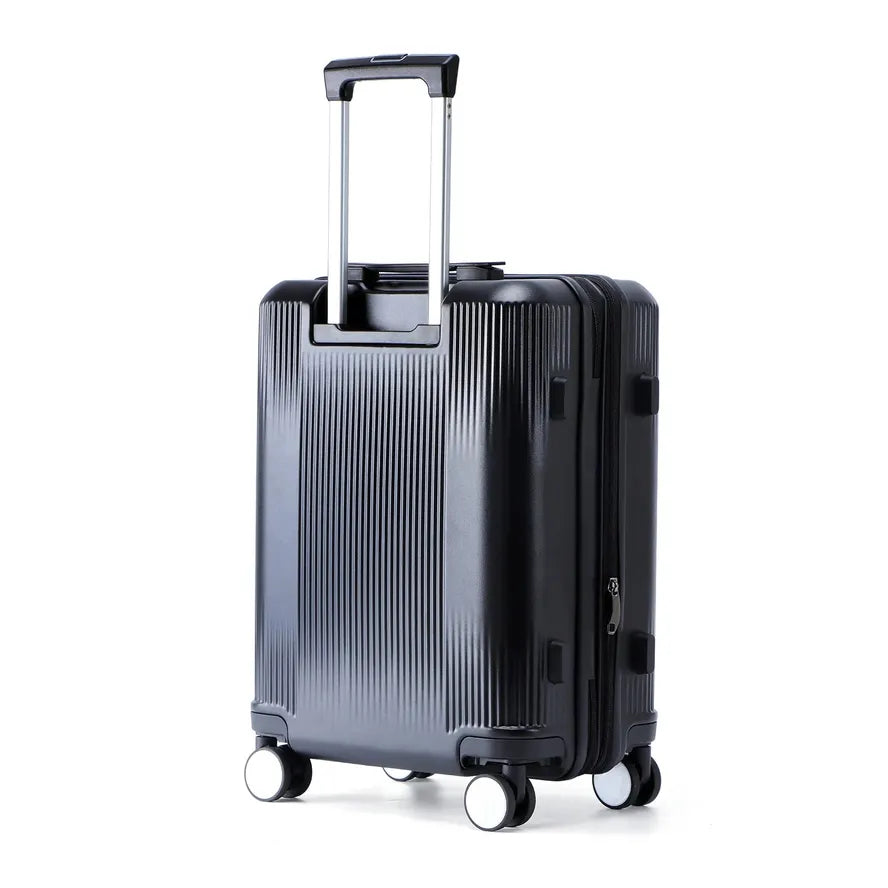 KTM-448915 Customisable Large Trolley Suitcase with Spinner Wheels, Durable ABS and PC Construction, Travel Luggage for Men