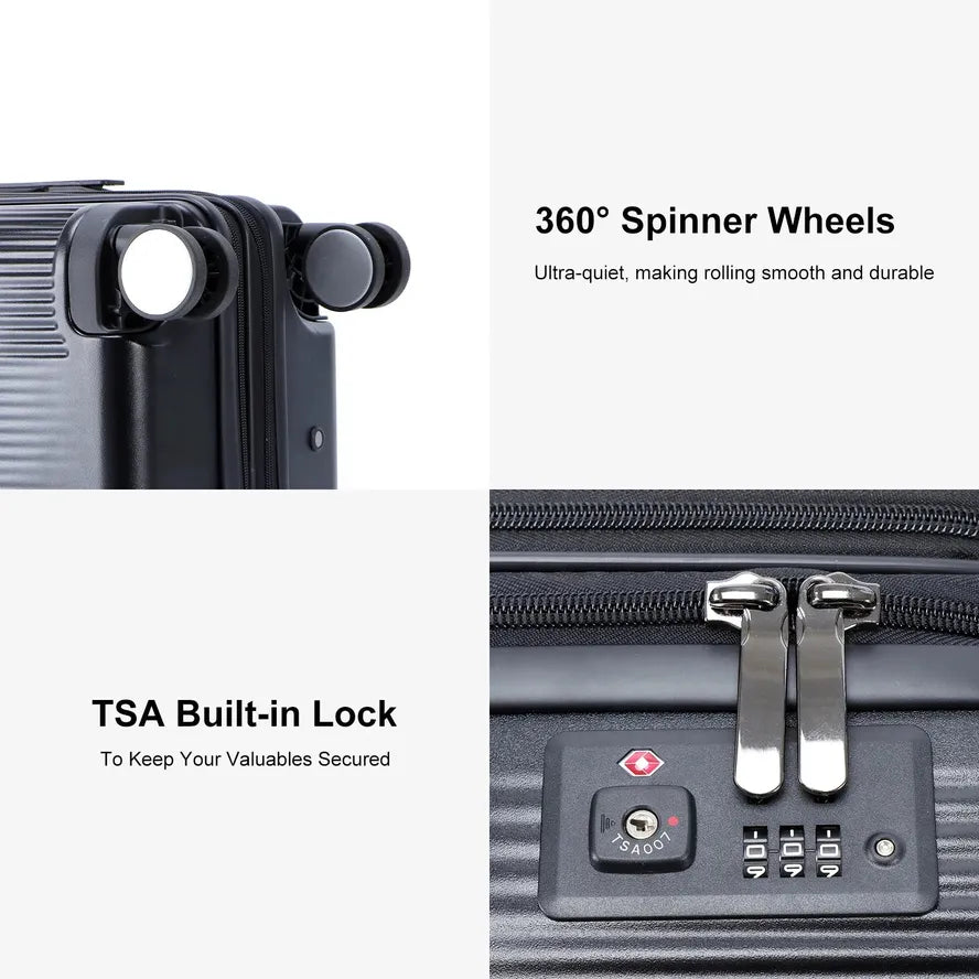 KTM-448915 Customisable Large Trolley Suitcase with Spinner Wheels, Durable ABS and PC Construction, Travel Luggage for Men