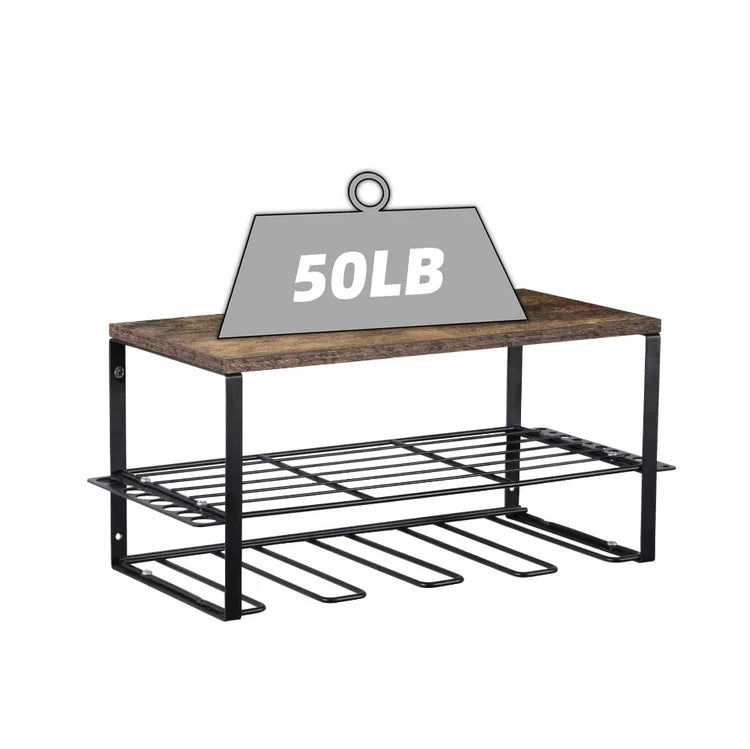 KTM-449555 Wall Mounted Wooden Tool Storage Organizer for Efficient Space Management