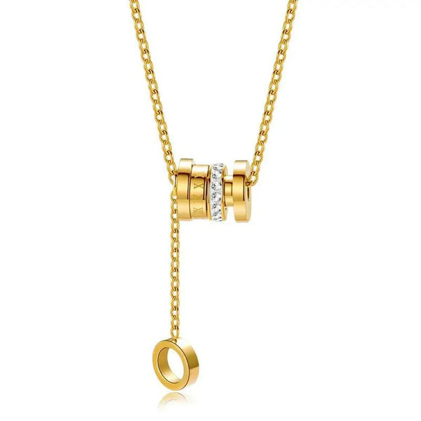 KTM-449683 Stainless Steel Jewelry Wholesale Women's Titanium Steel Necklaces Heart-shaped Sunflower Jewel Animal Pendant Necklaces