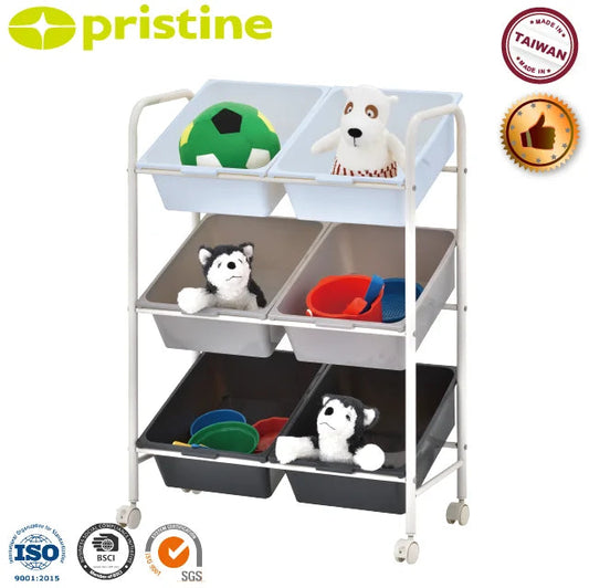 KTM-452691 Kids Toy Storage Bin Organizer - Durable Iron Design for Home Organisation