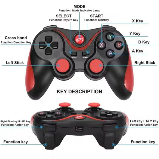 KTM-460691 X3 Wireless Gamepad with Smartphone Holder for Mobile Gaming