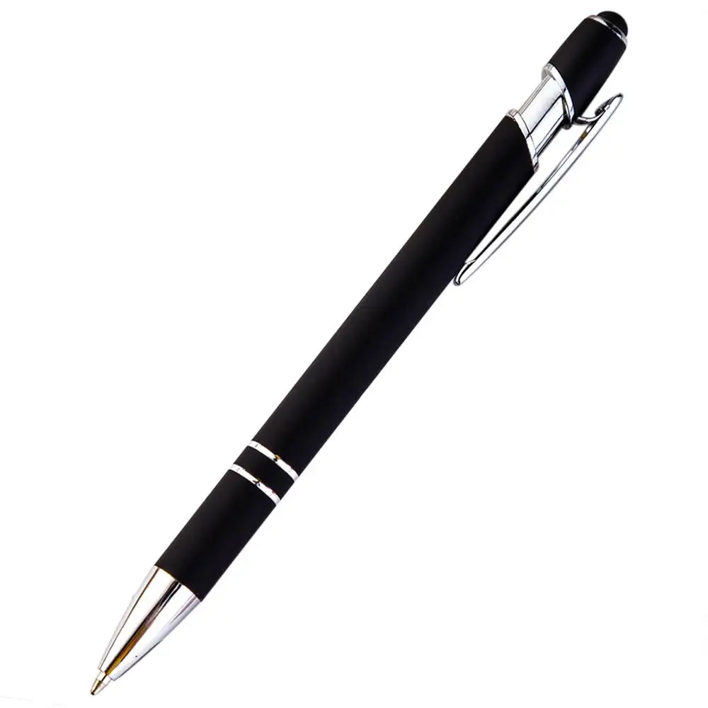 KTM-461459 Multifunctional Metal Ball Stylus Soft Touch Screen Pen 2 in 1 with Custom Logo Options