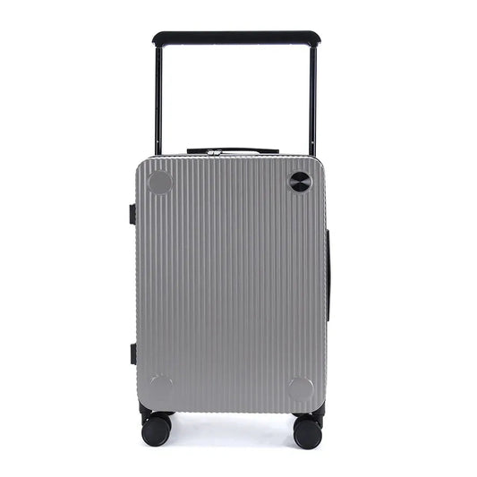 KTM-464403 100% PC Wide Aluminium Trolley Carry-On Suitcase for Travel