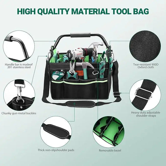KTM-466707 Custom Multi-Pocket Open Top Tool Storage Organizer Bag in Nylon