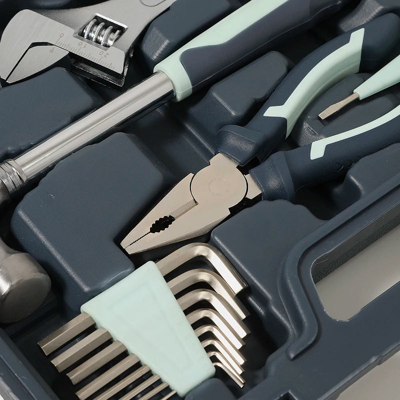 KTM-470803 18-Piece Adjustable Multi-Functional Home Repair Tool Set with Screwdrivers