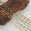 KTM-480339 Fashion New Seed Bead Necklace 18K Gold Bohemian Style Enamel Drop Oil Color Crystal Beaded Choker Necklace Bracelet Jewelry Set