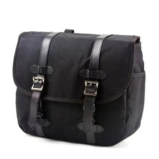 KTM-487571 Vintage Waterproof Batik Canvas Motorcycle Side Bag - Khaki, Army Green, Black