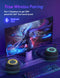 KTM-495955 Portable Bluetooth Speaker with RGB Lighting, Hi-Fi Sound, IPX6 Waterproof, Lightweight Design