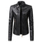 KTM-503379 New Popular Long PU Leather Jackets for European American Women Zipper Closure Women's Clothing Jacket Custom