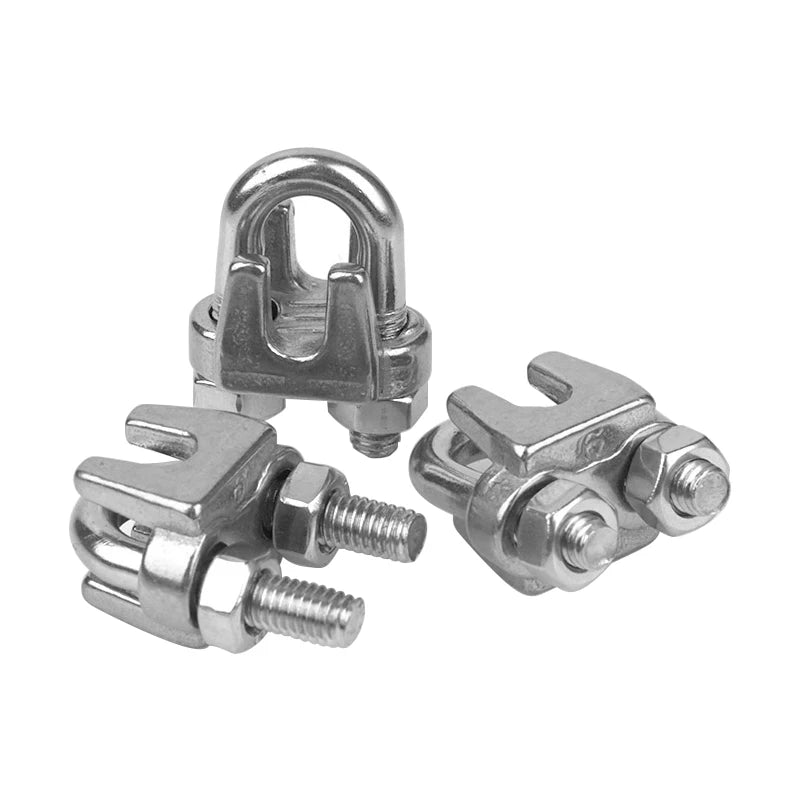 KTM-525203 Stainless Steel Wire Rope Clips and U Bolt Saddle Fasteners for M2-M14 Wire Ropes