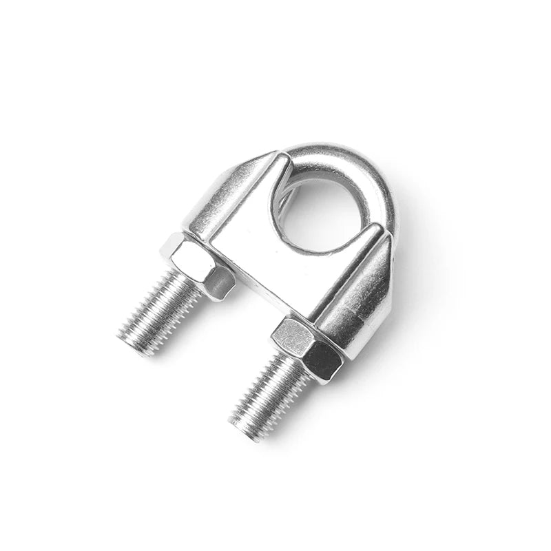 KTM-525203 Stainless Steel Wire Rope Clips and U Bolt Saddle Fasteners for M2-M14 Wire Ropes