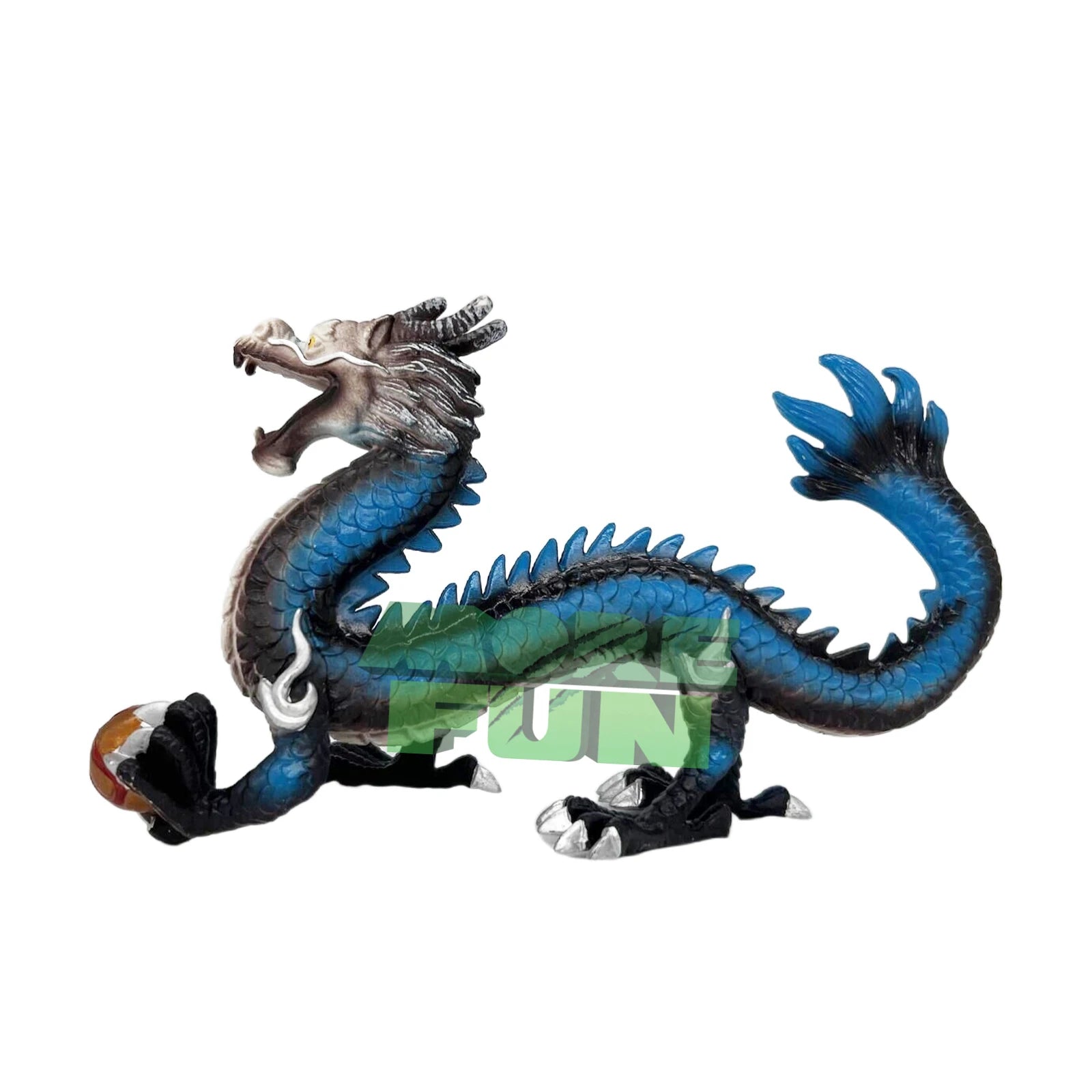 KTM-537683 Limited Edition Realistic Blue Chinese Dragon Action Figure - High Quality Plastic Toy