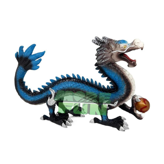 KTM-537683 Limited Edition Realistic Blue Chinese Dragon Action Figure - High Quality Plastic Toy