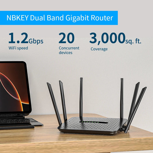 KTM-541267 AC1200 Dual Band Wi-Fi Router for Home Networks Compatible with Spectrum