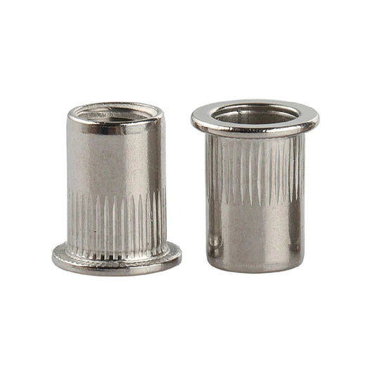 KTM-543123 M4 M10 Stainless Steel Blind Rivet Nuts, B8/B8M/B8T, Polished Flat Head, Metric Sizes