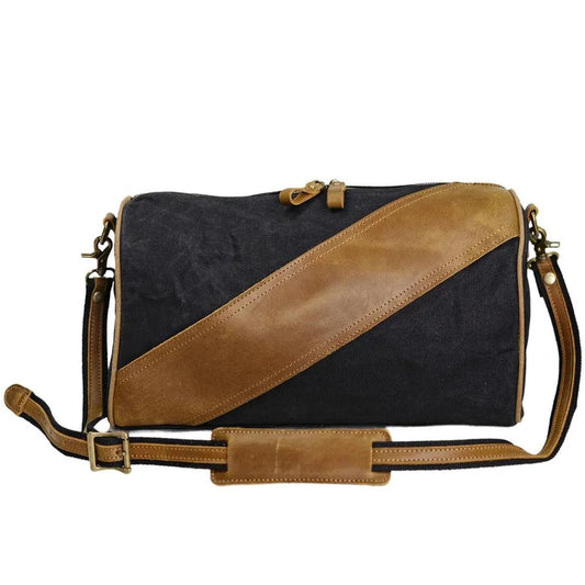 KTM-549843 Waterproof Waxed Canvas Crossbody Bag for Fitness and Travel - Eco-Friendly, Lightweight Design