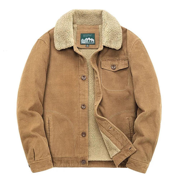 KTM-550291 Winter Jackets Lamb Down Casual Work Clothes Thickened Plush Cotton Corduroy Jackets Baseball Camping Sports Men's Coats