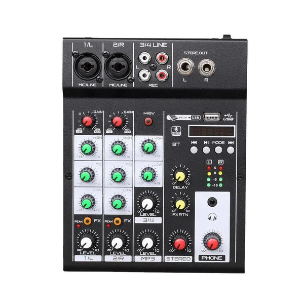 KTM-557523 Compact USB Karaoke Mixer with Reverb and Noise Cancelling Function for Live Broadcast