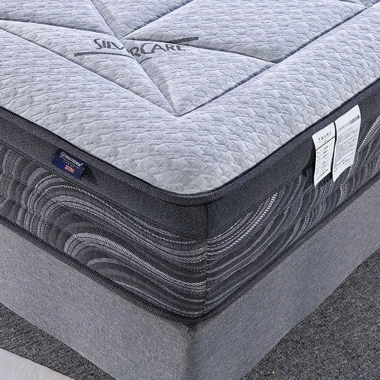 KTM-573843 Queen King Size Black Pocket Spring Mattress with Soft Cooling Foam Top Layer for Hotels