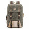 KTM-583443 Vintage Waterproof Waxed Canvas Camera Backpack in Green, Khaki, Dark Grey