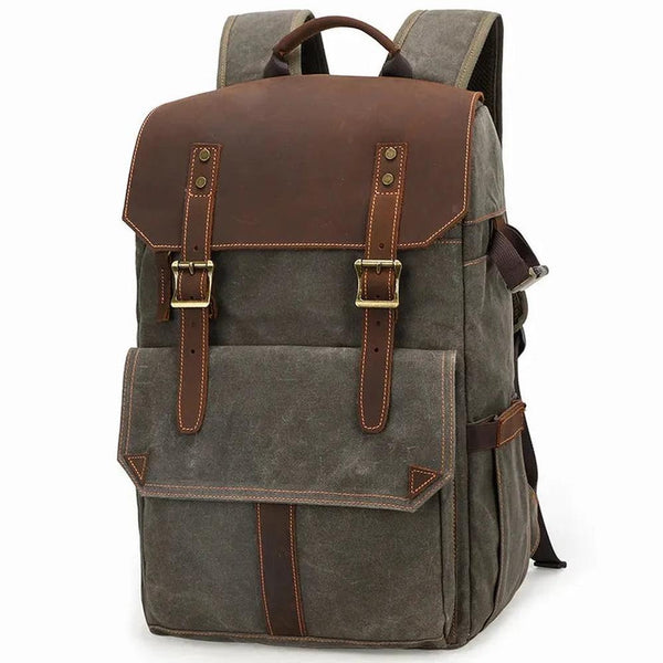 KTM-603475 Vintage Waxed Canvas Camera Bag for DSLR and Video Equipment