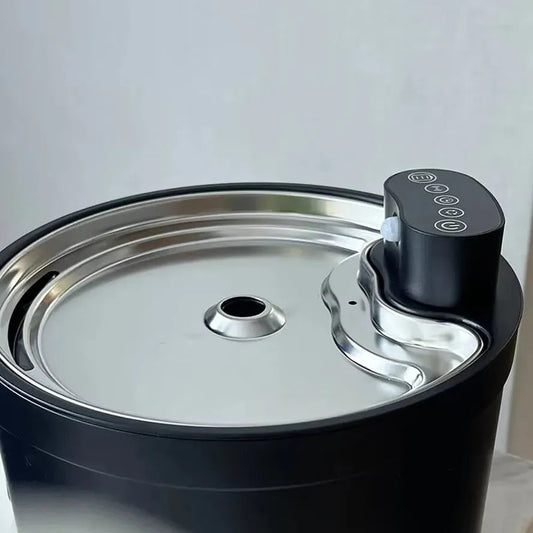 KTM-609043 Stainless Steel Automatic Water Fountain for Pets, 2.6L Capacity with Replacement Filters