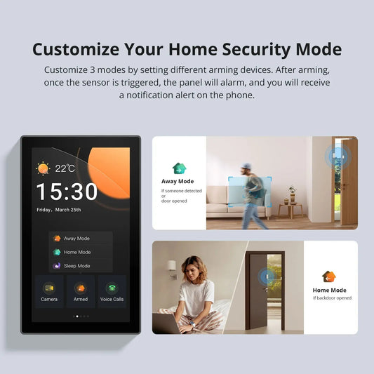 KTM-614035 Smart Home Control Panel with Thermostat and Zigbee Gateway Support