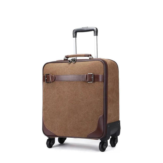 KTM-642003 Versatile 16 Inch Canvas Travel Trolley Bag with Large Capacity and Waterproof Design