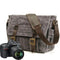 KTM-646419 Waterproof Waxed Canvas Messenger Bag with Leather Accents for Travel and Outdoor Use