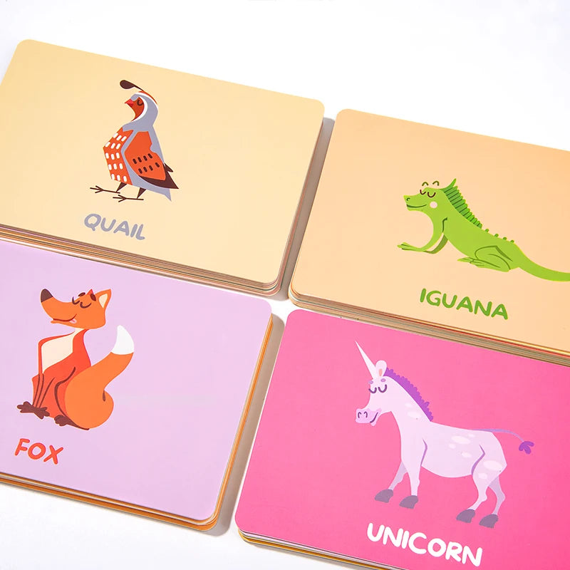 KTM-648723 3D Educational Literacy Flash Cards for Early English Learning in Children