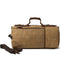 KTM-656467 Waxed Canvas Travel Duffle Bag with Leather Trim