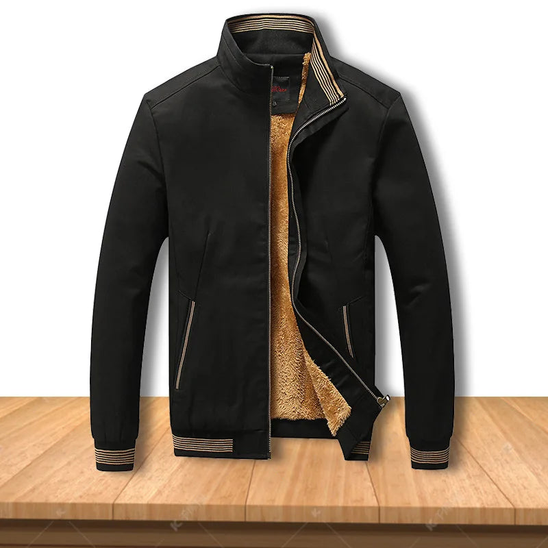 KTM-662675 Mens Winter Iacket Coat Velvet Thickened Cold Resistant Warm Windproof Waterproof Plush Standing Collar Men's Coats