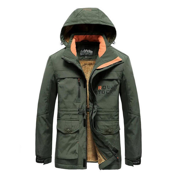 KTM-663571 Men's Casual Fall/Winter Assault Puffer Blouson Thick Down Warm Hooded With Stand Collar Clothing Winter Men's Coats
