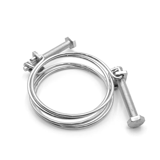 KTM-666003 Heavy Duty Double Wire Hose Clamp - Stainless Steel 304/316 Hexagon Bolt