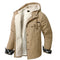 KTM-669843 Men's Casual Hooded Oversized Cotton Jackets for Fall and Winter Coats Thickened With Plush Long US Size Loose Fit Winter Jacket