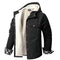 KTM-669843 Men's Casual Hooded Oversized Cotton Jackets for Fall and Winter Coats Thickened With Plush Long US Size Loose Fit Winter Jacket