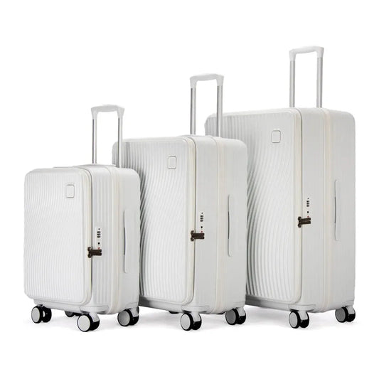 KTM-675091 Durable Hard Shell ABS Luggage Set with 4 Pack Travel Suitcases for Easy Mobility