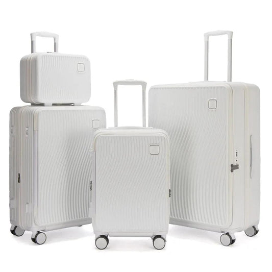 KTM-675091 Durable Hard Shell ABS Luggage Set with 4 Pack Travel Suitcases for Easy Mobility