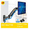 KTM-697555 360 Degree Adjustable Gas Spring Monitor Holder Arm for 24"-35" Screens, Wall Mount, Aluminium Alloy Construction