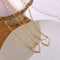 KTM-710995 18k Gold Plated Heart Shell Pendant Necklace Trendy Stainless Steel Jewelry Wholesale