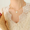 KTM-710995 18k Gold Plated Heart Shell Pendant Necklace Trendy Stainless Steel Jewelry Wholesale