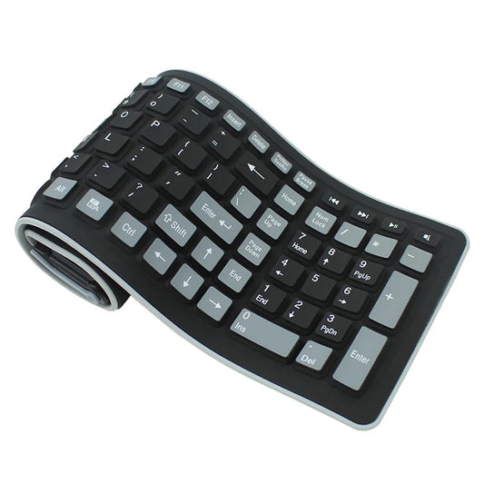 KTM-714771 Wireless Waterproof Azerty Silicone Keyboard with 2.4G USB for PC