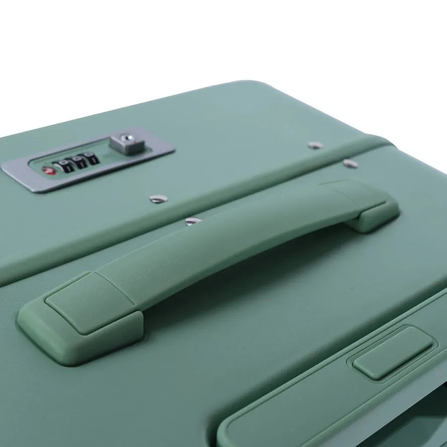 KTM-735123 Aluminium Hard Case Trolley Suitcase with 4 Spinner Wheels and Front Opening for Travel
